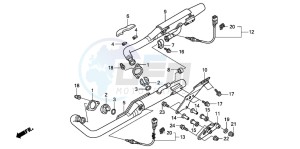 VT750C drawing EXHAUST MUFFLER