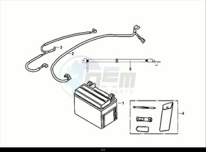 JET4 RX 125 (XE12W4-EU) (E5) (M1) drawing BATTERY - TOOL BOX