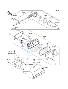 KFX700 KSV700ABF EU drawing Taillight(s)