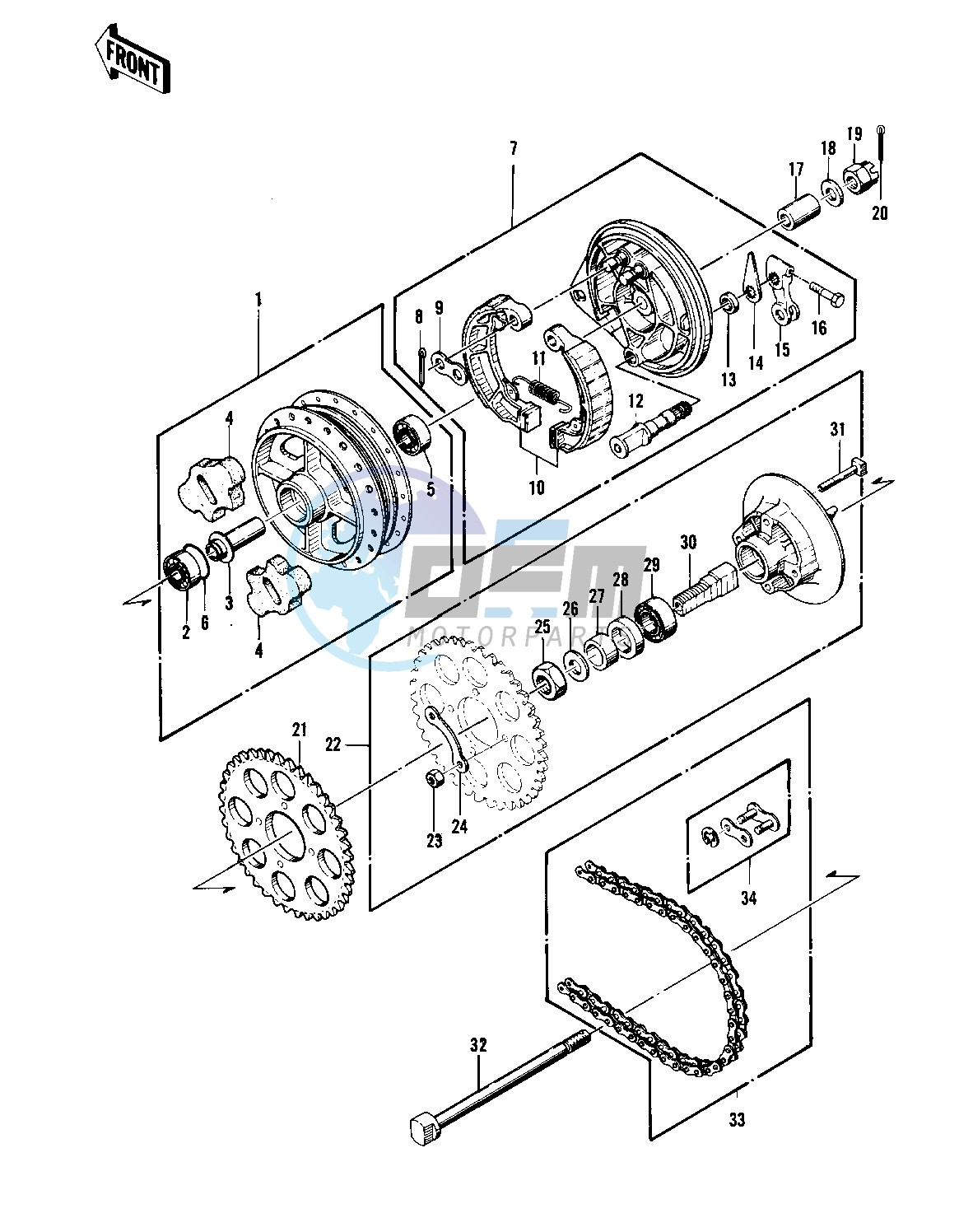 REAR HUB_BRAKE_CHAIN -- 76-77 S2_S3- -