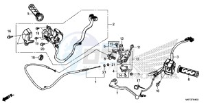 CBR1000S1H 2ED - (2ED) drawing HANDLE LEVER/ SWITCH/ CABLE