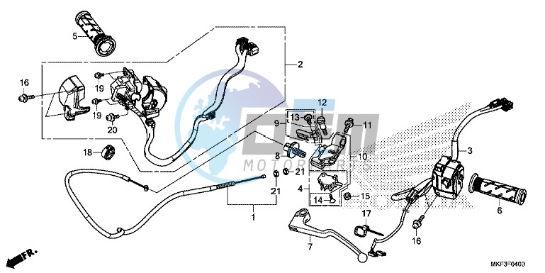 HANDLE LEVER/ SWITCH/ CABLE