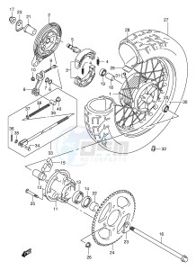 VL125 (E2) drawing REAR WHEEL