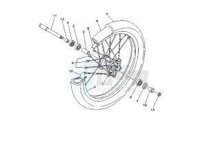 YZ F 250 drawing FRONT WHEEL