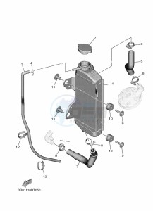 YZ65 (BR8F) drawing RADIATOR & HOSE