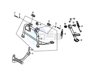 FIDDLE II 50 45KMH (L8) EU EURO4 drawing MIDDLE STAND -SIDE STAND- KICKSTART