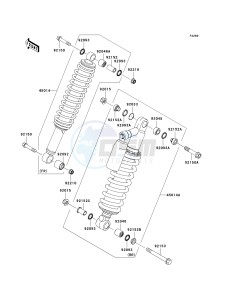 KRF 750 F [TERYX 750 4X4 NRA OUTDOORS] (F8F) F8F drawing SHOCK ABSORBER-- S- -