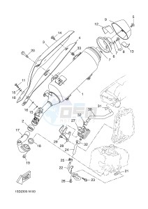 YP400RA X-MAX 400 ABS (1SD2 1SD2 1SD2) drawing EXHAUST