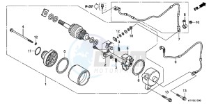 CBR125RSC drawing STARTER MOTOR