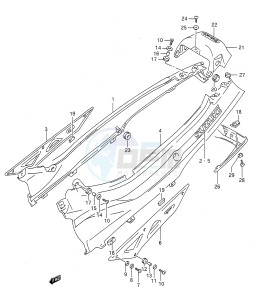 GSX750F (E28) drawing FRAME COVER (MODEL M)