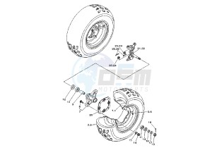 YFM X WARRIOR 350 drawing FRONT WHEEL