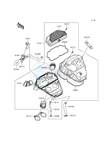 ER-6F EX650ECF XX (EU ME A(FRICA) drawing Air Cleaner