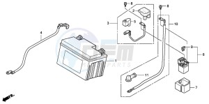 CBR125RW drawing BATTERY (CBR125R/RS/RW5/RW6/RW8)