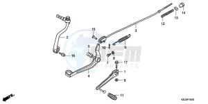 CRF100F9 Australia - (U) drawing PEDAL