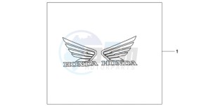 CB600F9 Spain - (SP / 25K) drawing 3D LOGO KIT HONDA