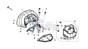 MAXSYM 600 I ABS EXECUTIVE EURO4 L7 drawing BACK SUPPORT - GRIP BAR