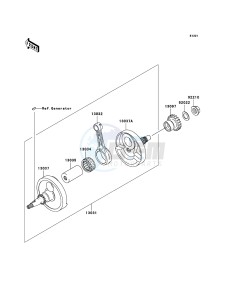 KX250F KX250T6F EU drawing Crankshaft