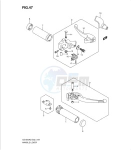 VZ1500K9 drawing HANDLE LEVER