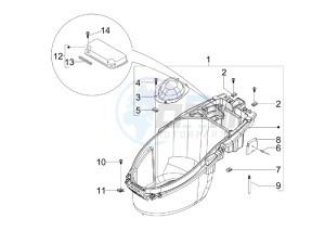 Stalker 50 Naked drawing Helmet box - Undersaddle