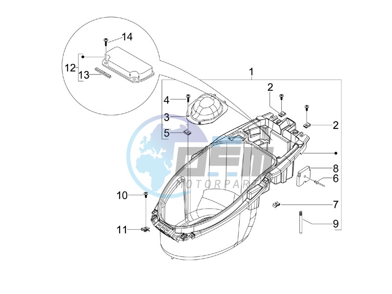 Helmet box - Undersaddle