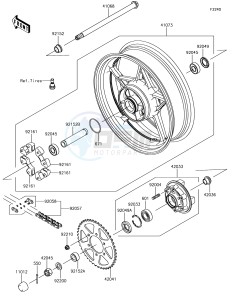 Z650 ER650HJF XX (EU ME A(FRICA) drawing Rear Hub