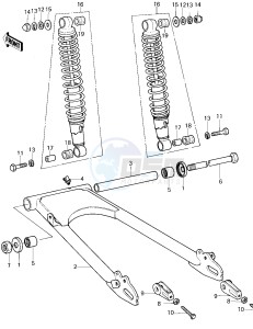 KZ 400 H (H1) drawing SWING ARM_SHOCK ABSORBERS