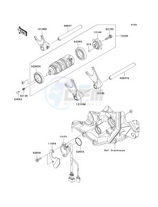 ZX 600 P [NINJA ZX-6R] (7F-8FA) P7F drawing GEAR CHANGE DRUM_SHIFT FORK-- S- -