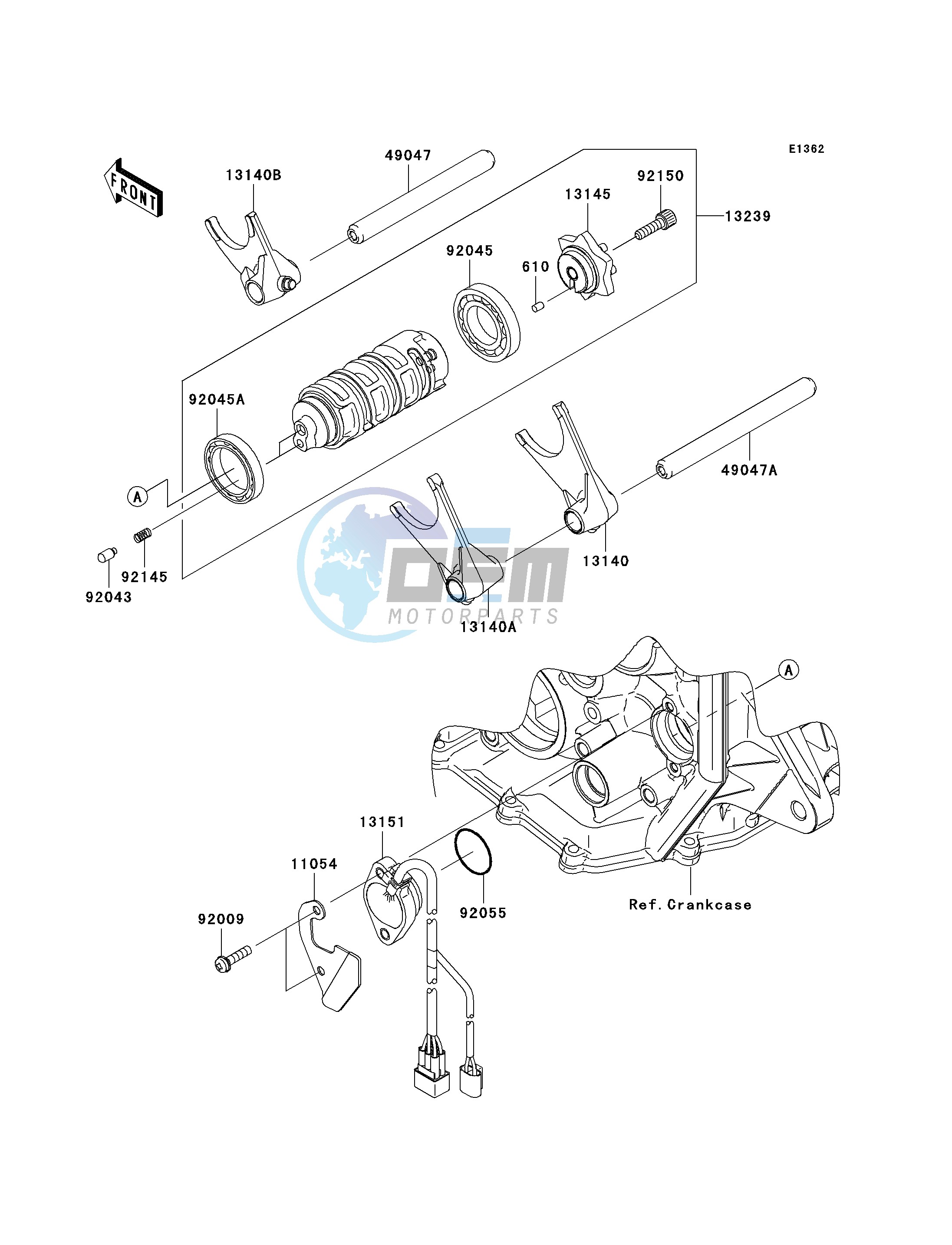 GEAR CHANGE DRUM_SHIFT FORK-- S- -