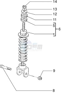 50 4T drawing Rear Shock absorber