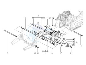 BV 350 ST 4T 4V IE ABS E4 (NAFTA) drawing Swinging arm