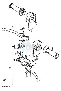 GSX-R750 (J-K-L) drawing HANDLE SWITCH (MODEL J)