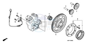 XL700VAB TRANSALP E drawing PULSE GENERATOR/ STARTING CLUTCH