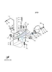 F115AETX drawing PROPELLER-HOUSING-AND-TRANSMISSION-2