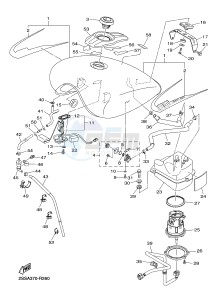 XVS1300CU XVS1300 CUSTOM XVS1300 CUSTOM (2SSA) drawing FUEL TANK