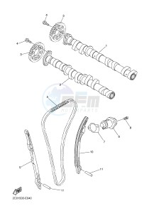 YZF-R6 600 R6 (2CXR) drawing CAMSHAFT & CHAIN