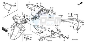 CBR600RR9 Europe Direct - (ED / SPC) drawing REAR FENDER