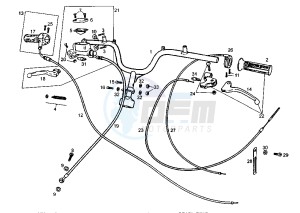 ATLANTIS - 100 cc drawing HANDLEBAR-DRIVE CONTROLS