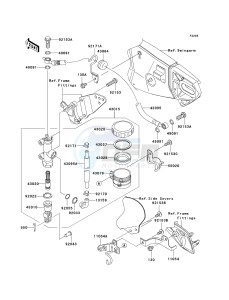 ZX 1000 D [NINJA ZX-10R] (D6F-D7FA) D6F drawing REAR MASTER CYLINDER-- D6F- -