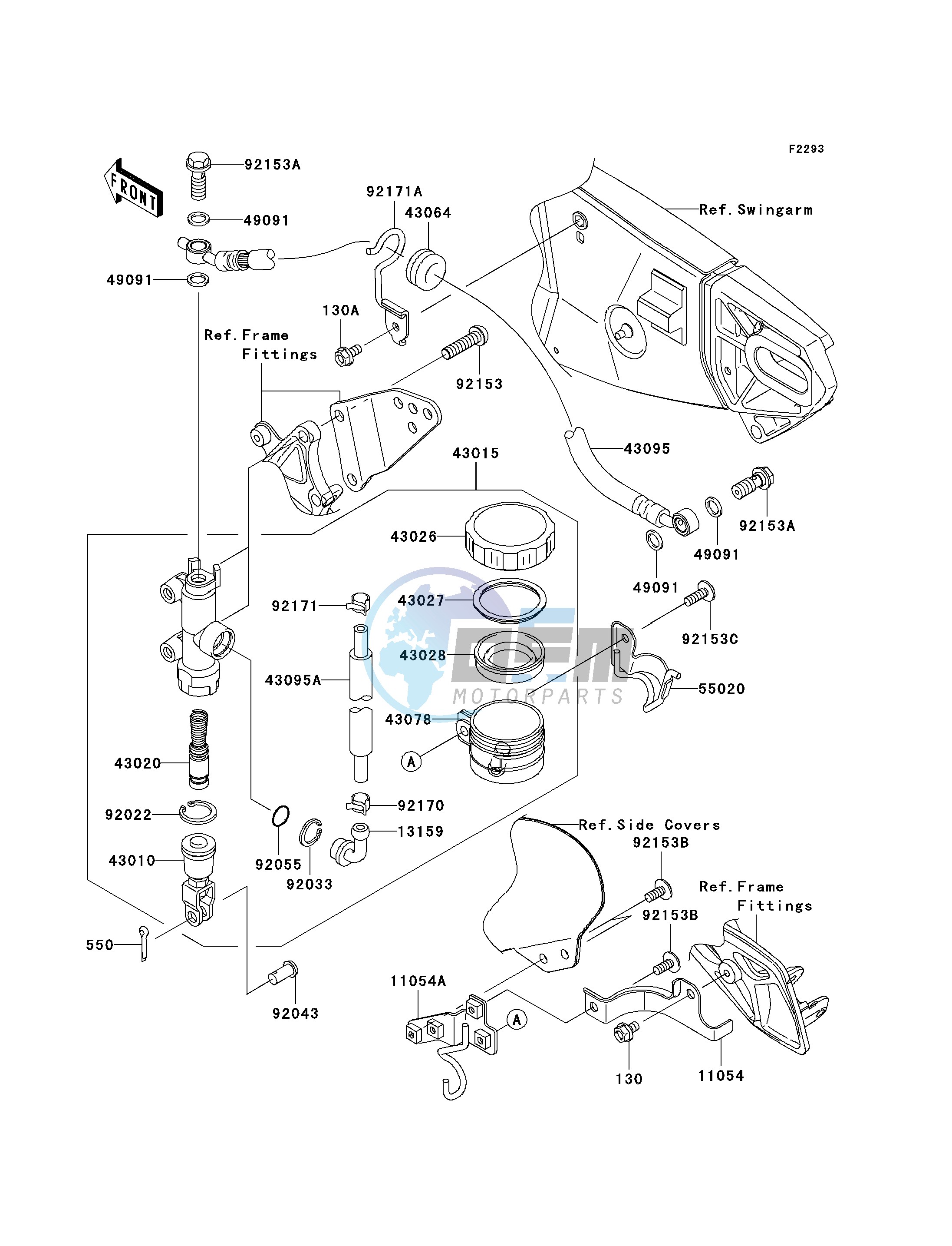 REAR MASTER CYLINDER-- D6F- -