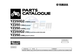 YZ250 (1SSH 1SSJ 1SSK 1SSL 1SSL) drawing .1-Front-Page