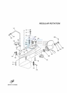 F115AETL drawing PROPELLER-HOUSING-AND-TRANSMISSION-2