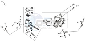 MAXSYM 400 EFI ABS drawing BRAKE CALIPER / BRAKE LEVER / BRAKE LINES