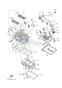 MTN320-A MTN-320-A MT-03 (B9A2) drawing CYLINDER HEAD