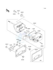 VN 800 B [VULCAN 800 CLASSIC] (B10) B10 drawing TAILLIGHT-- S- -