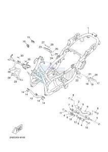 YP125R X-MAX125 X-MAX125 (2ABG) drawing FRAME