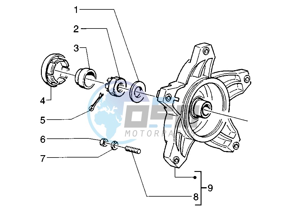 Rear brake drum