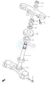 RGV250 (E1) drawing STEERING STEM