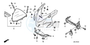 CBR1000RAA Australia - (U / ABS) drawing UPPER COWL (2)