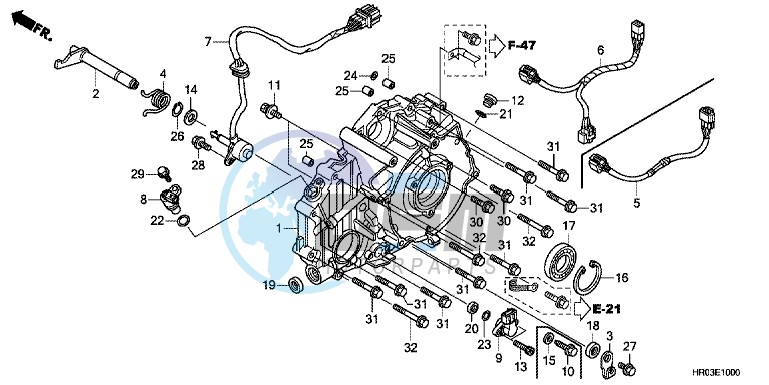 REAR CRANKCASE COVER