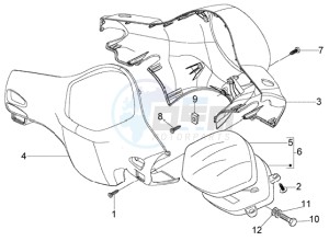 LX 50 4T drawing Speedometer Kms. - handlebar covers